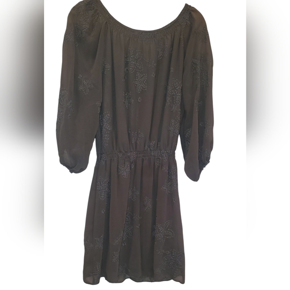 Chelsea & Violet Grey Embrodery Dress, Size Small, Boho - Picture 2 of 8